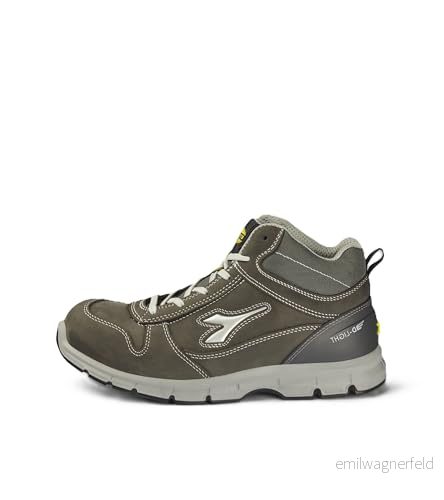 Utility Diadora lågt arbete skolöpning MID S3 SRC ESD för män och kvinnor, Grigio Castello, 47 EU 8053607623136