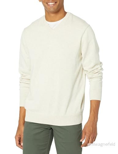 Amazon Essentials V-ringad tröja för män (finns i stora och långa), havregryn ljung, Large 191770495766