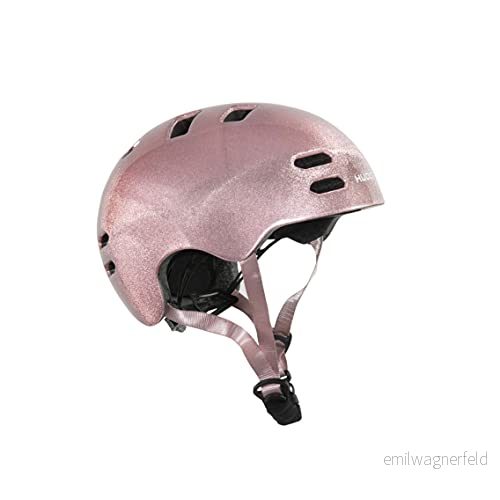 HUDORA skateboardhjälm, reflekterande rosé, skoterhjälm, cykelhjälm, olika storlekar, skydd, skydd för inline skridskor, cykel, skateboard 4005998855805