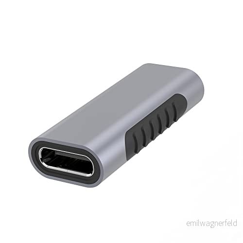 PremiumCord adapter USB C till C, uttag hona, Super Speed 5 Gbit/s, aluminium, färg: Space grå 8592220022365