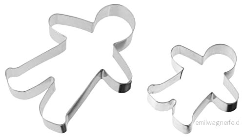 Lot de 2 Emporte pièces en forme bonhomme pain d'épices Zenker ref. 44869 4008033448697