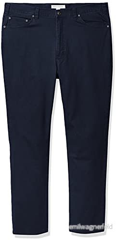 Amazon Essentials Herr rak passform 5 ficka stretch twillbyxor, marinblå, 34 W x 32 L 193548637996