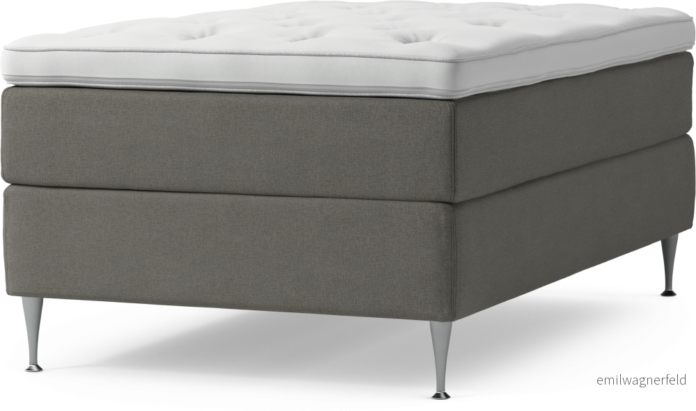 Delux Dream Kontinentalsäng, enkelsäng 120 cm med bäddmadrass och sängben 2xGlQ
