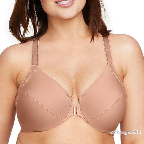 Glamorise Dam främre stängning Wonderwire BH bygel # 1247 heltäckande (förpackning med 1) 889902082860