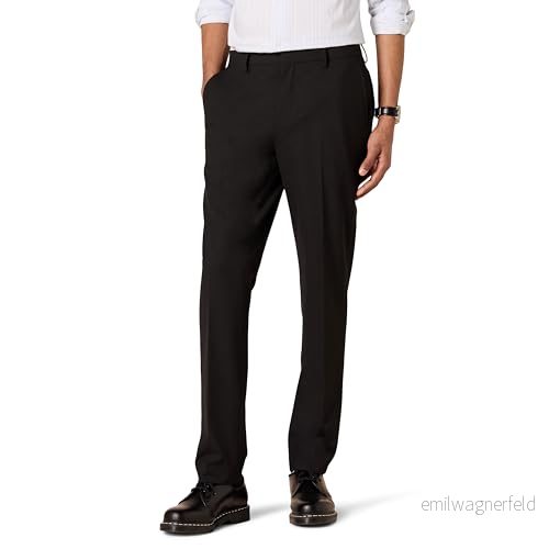 Amazon Essentials mäns slim fit rynkbeständig stretchklänning byxa, svart, 29 B x 34 L 194223322015