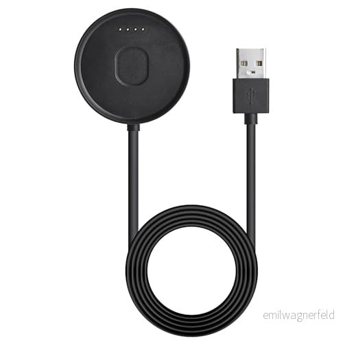 Akyga AK-SW-57 USB-laddningskabel kompatibel med Ticwatch S2/E2 1 m svart laddare 5906708750023