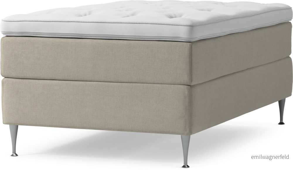 Delux Dream Kontinentalsäng, enkelsäng 120 cm med bäddmadrass och sängben fiIoT