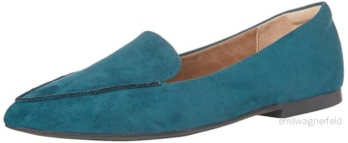 Amazon Essentials loafer för kvinnor, mörk turkos mikrosuede, 38 EU Bred 196433955021