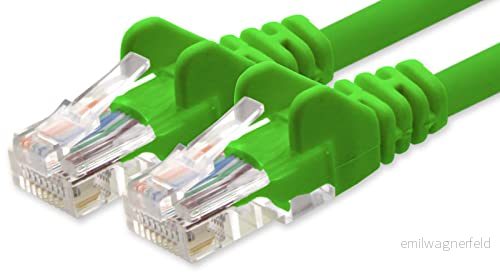 1aTTack.de nätverkskabel Cat.6 grön 1x 15m CAT6 Ethernet kabel LAN 1000 Mbits (PoE) patchkabel 4251073652672