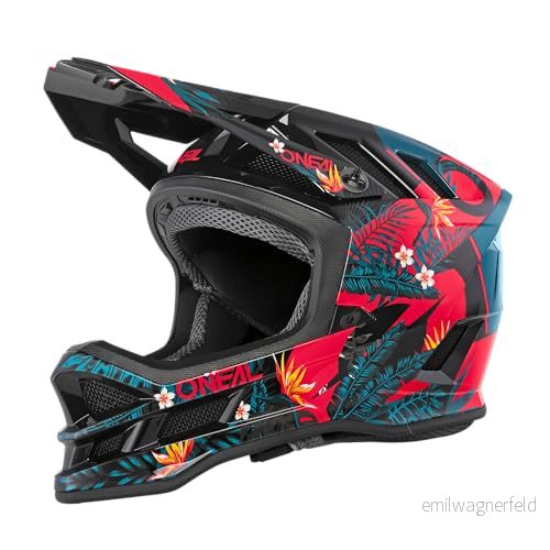 O'NEAL Mountainbikehjälm MTB Downhill Dri Lex® foder, ventilationsöppningar för luftflöde och kylning, ABS ytterskal Blade POLYACRYLITE hjälm Rio Vuxen Röd Storlek L 4046068551494