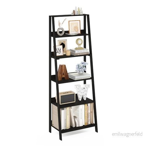 Furinno stege bokhylla visningshylla, 6 nivåer, espresso 840308809345