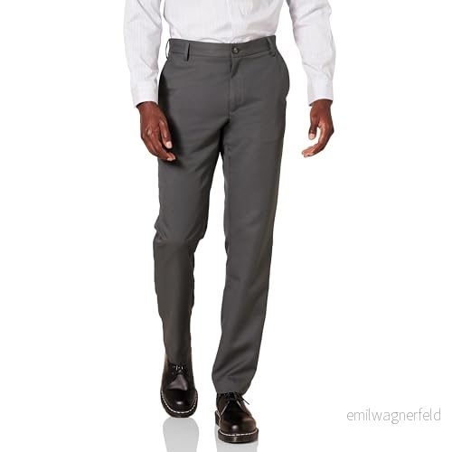 Amazon Essentials Herr Slim Fit klänning med platt framsida, mörkgrå, 29 B x 32 L 195111847535