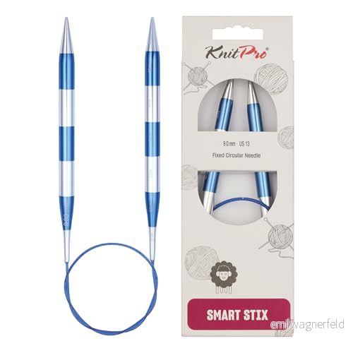 KnitPro 42077 SmartStix rundsticknål, metall, färgglad, 60 cm, 9 mm 8907628011536