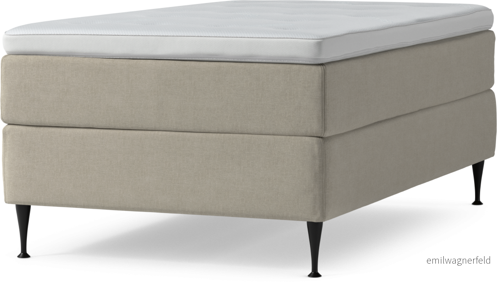 Delux Dream Kontinentalsäng, enkelsäng 120 cm med bäddmadrass och sängben V41tf