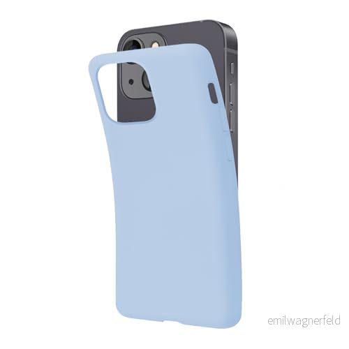 SBS Skal till iPhone 13 Mini Azure Cement Pantone 2127 C, mjukt och flexibelt reptåligt fodral, tunt bekvämt att hålla i fickan, fodral kompatibelt med trådlös laddning 8018417403347