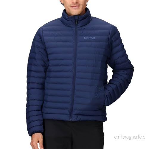 Marmot Män Echo Featherless Jacket, Varm Puffy Jacka, Isolerad Vinterjacka, Vattenavvisande Quiltad Parkas, Lätt Packbar Utomhusjacka, Vindtät, Arctic Navy, M 195115276010