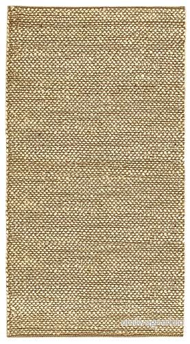 HAMID Giralda Jute Rug 100% Natural Fiber Mjuk och höghållfast matta Handvävd Vardagsrum, matsal, sovrum, Hallmatta (Vit, 150x80 cm) 8436580917698