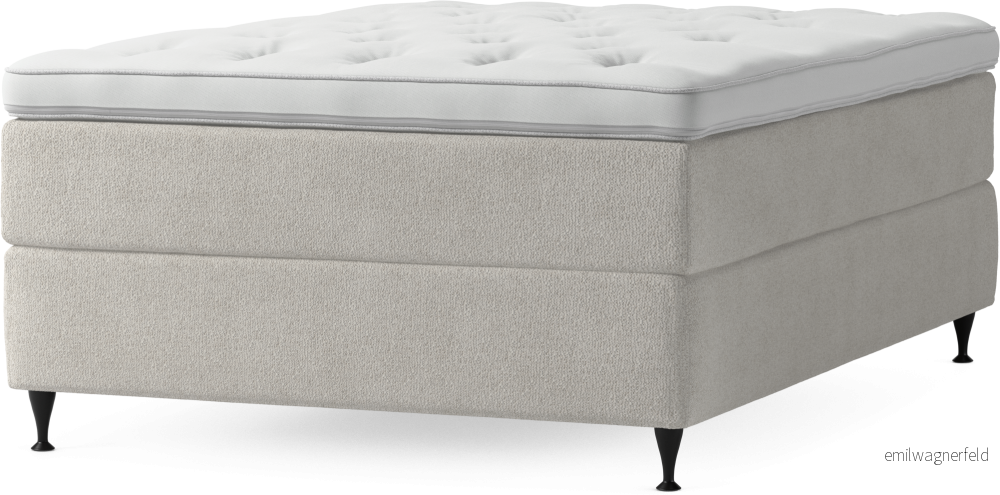 Delux Dream Kontinentalsäng, enkelsäng 140 cm med bäddmadrass och sängben PcEEi