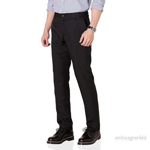 Amazon Essentials Herr Slim Fit klänning med platt framsida, svart, 35 B x 34 L 195111847245