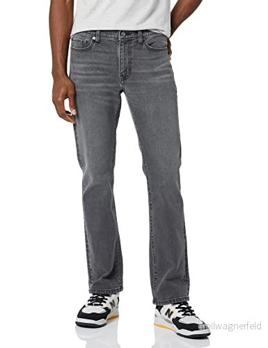 Amazon Essentials Men's Bootcut jeans smal passform, Tvättad grå, 36W / 30L 196433110925