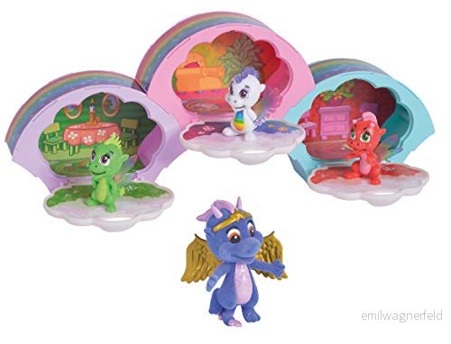 Simba 105951022 Safiras regnbågsvänner drakfigur, 3 pack, lådor att sätta ihop, 1 speciell figur, från år 4006592051075