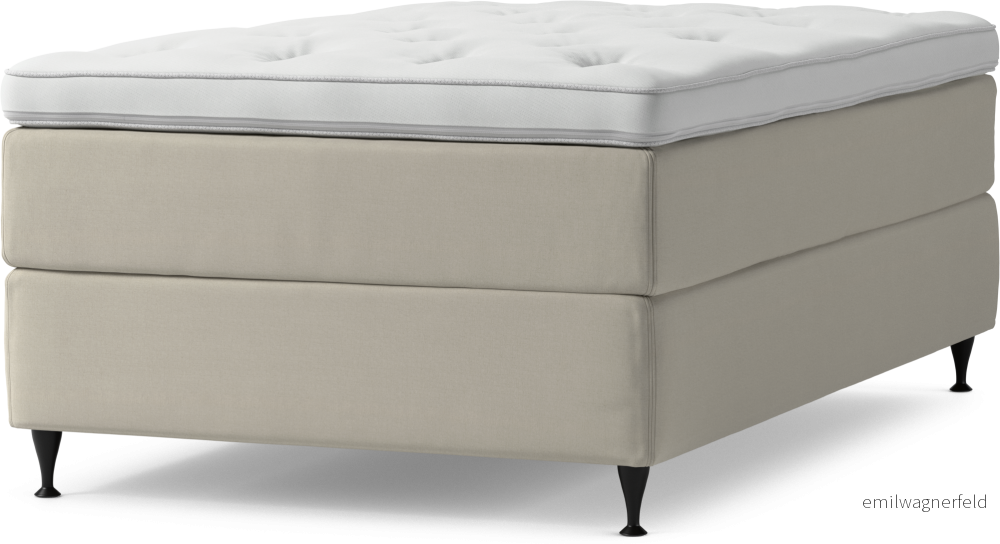 Delux Dream Kontinentalsäng, enkelsäng 120 cm med bäddmadrass och sängben 1265i