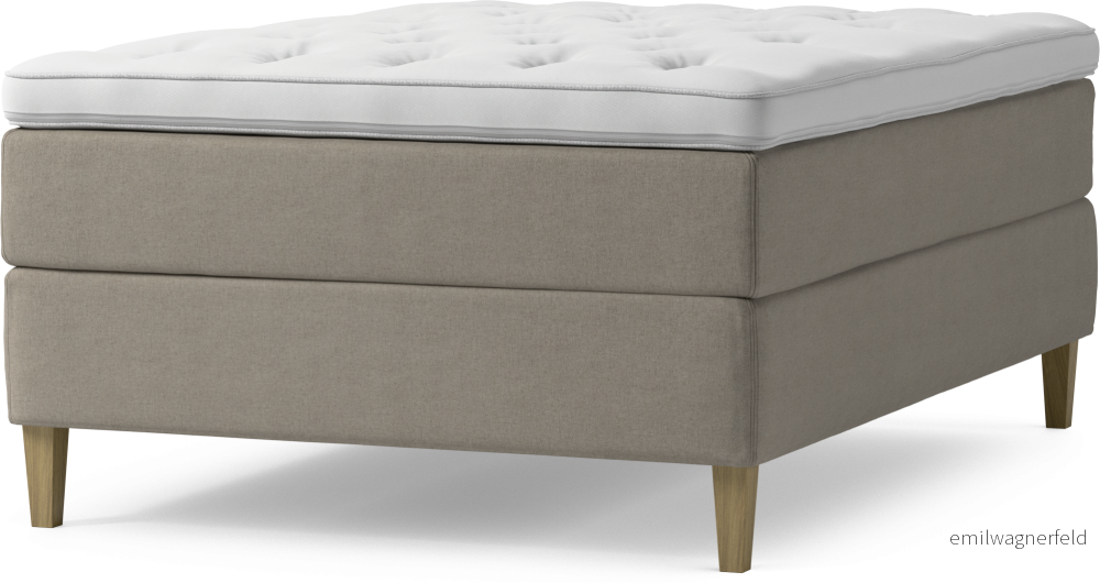 Delux Dream Kontinentalsäng, enkelsäng 140 cm med bäddmadrass och sängben wjPCg