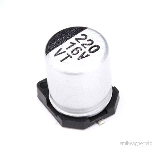 10 st elektrolytisk kondensatorer av SMD aluminium 16 V 220 UF volym 6,3 x 7,7 mm elektrolys elektrolytiska 726972567456
