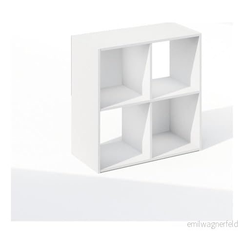 Furinno Pelli kubisk förvaringsskåp, bokhylla, 4 kub, vit 840308811959