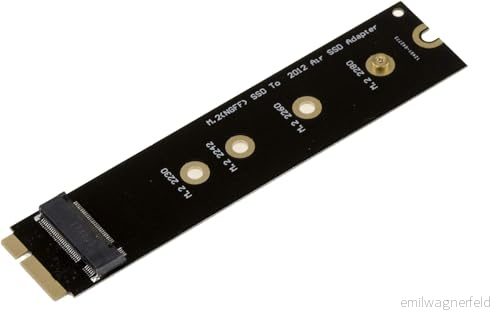 KALEA INFORMATIQUE M2 till Mac 2012 adapter för att montera en M.2 SSD på plats och av original i 8+18 stift MD224 MD223 MD231 MD232. Lång version med skruvmejsel. 3760277432733