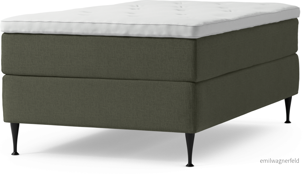 Delux Dream Kontinentalsäng, enkelsäng 120 cm med bäddmadrass och sängben IFHsA