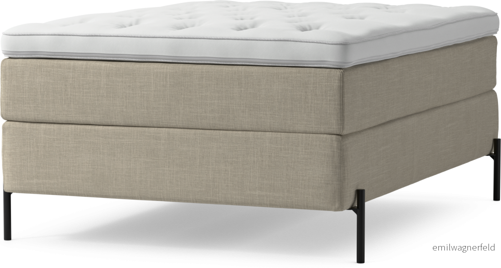 Delux Dream Kontinentalsäng, enkelsäng 140 cm med bäddmadrass och sängben gdIzq