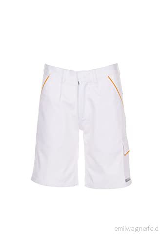 Planam shorts highline, storlek 4XL, renvit/gul, 2377068 4030913875347