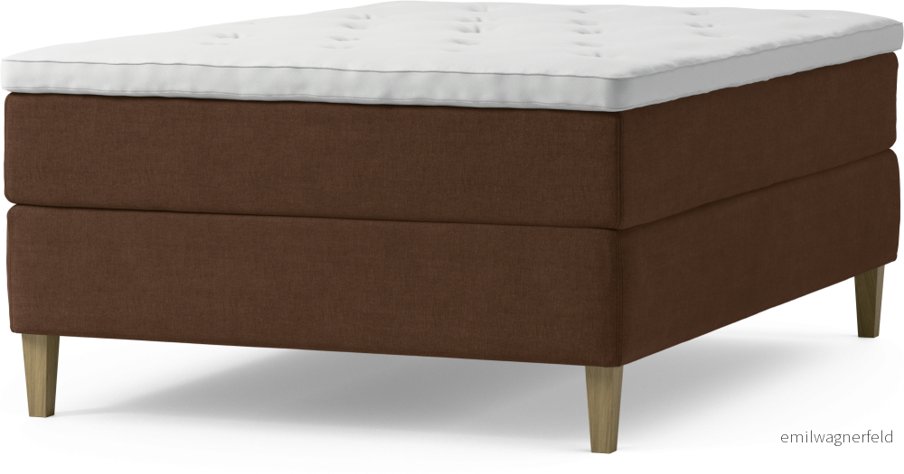 Delux Dream Kontinentalsäng, enkelsäng 140 cm med bäddmadrass och sängben ulS2l