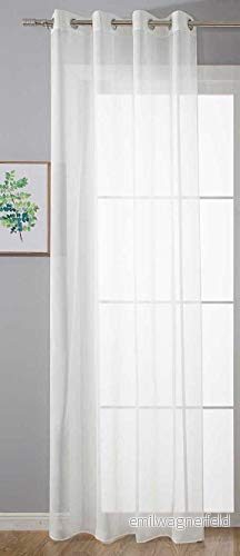 Gardinlåda Ösengardin transparent »Uni« Gardine butik gardin öglor blybandslock vardagsrum, 20332 cn, 100% polyester, vit, H xB 245 x 140 cm 4041984849687
