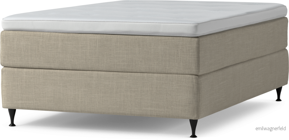 Delux Dream Kontinentalsäng, enkelsäng 140 cm med bäddmadrass och sängben Vmhxn