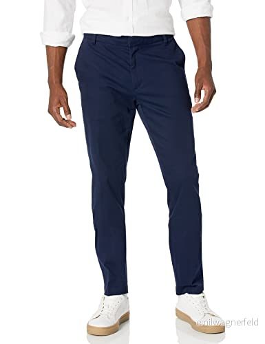 Amazon Essentials Herr Slim Fit Skrynkelbeständig platt framsida stretch chinos byxa, marinblå, 31 W x 30 L 196433820350