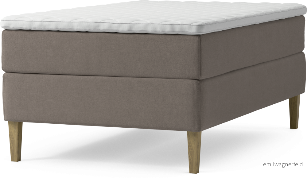Delux Dream Kontinentalsäng, enkelsäng 120 cm med bäddmadrass och sängben QN2lE