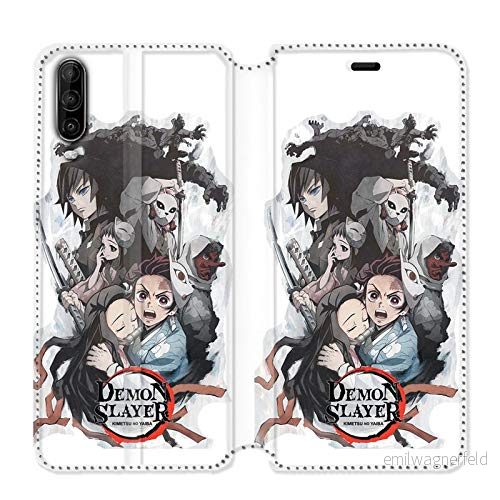 Läderfodral för Wiko View 4/View 4 Lite Manga Demon Slayer vit 3614849883372