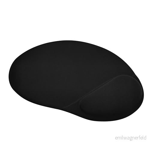 RAYLU PAPER Matta med gelstöd, ergonomisk mjuk beröringsmatta och halkfri bas, svart färg 8436604545449