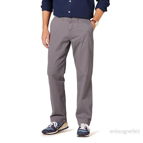 Amazon Essentials herr Classic Fit casual stretch chino byxa, mörkgrå, 31 B x 29 L 191770591734