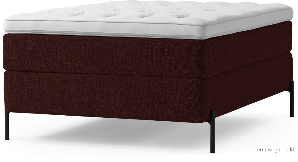 Delux Dream Kontinentalsäng, enkelsäng 140 cm med bäddmadrass och sängben L3Kzi