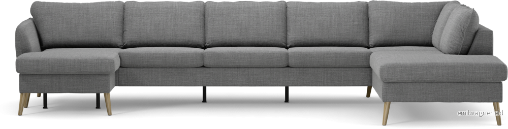 County 4-sits soffa med schäslong vänster och divan höger Orgki