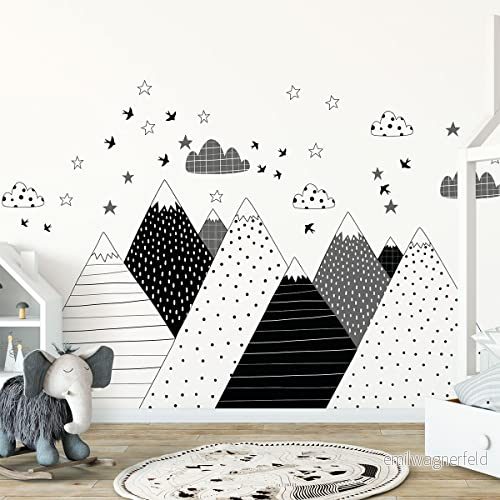 Väggklistermärken barn dekoration för bebisrum klistermärke jätte skandinaviska berg SASKA 90 x 135 cm 5415231644711 Väggklistermärken barn dekoration för bebisrum klistermärke jätte skandinaviska berg SASKA 90 x 135 cm 5415231644711