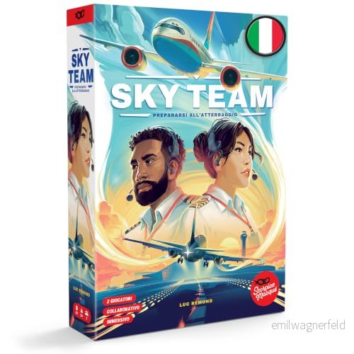 Asmodee, Sky Team Brädspel, 2 spelare, 12+ år, italiensk utgåva 3558380115854