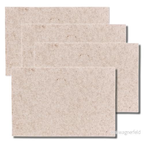 Kela (4 x 12325) bordsset Felia beige 4 delar, filt, 4025457053290