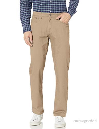 Amazon Essentials mäns avslappnad passform 5 ficka stretch twillbyxa, kakibrun, 42 B x 29 L 193548634414