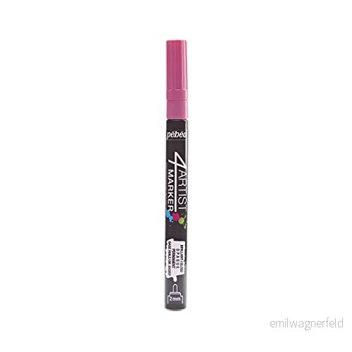 PEBEO 4 konstnärsmarkörer, metall, rosa, 0,1 x 1,32 cm 3167865800378