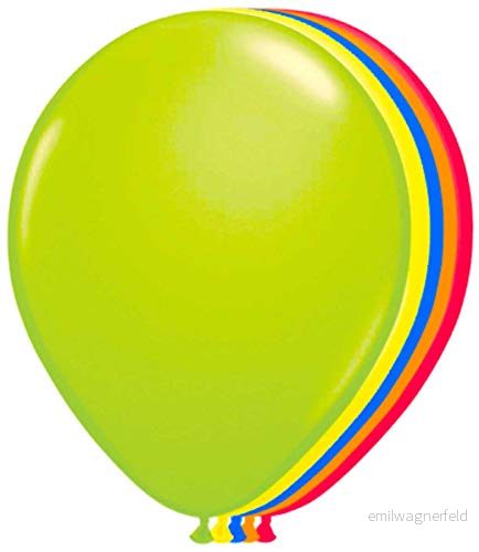 Folat Ballonger neon mångfärgade 25 cm 50 stycken 8714572081665
