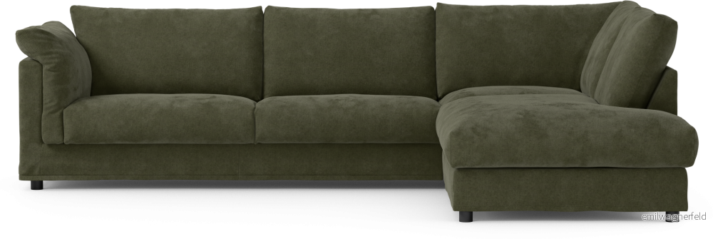 Cherrie 3-sits soffa med divan höger, med kappa wvq8M